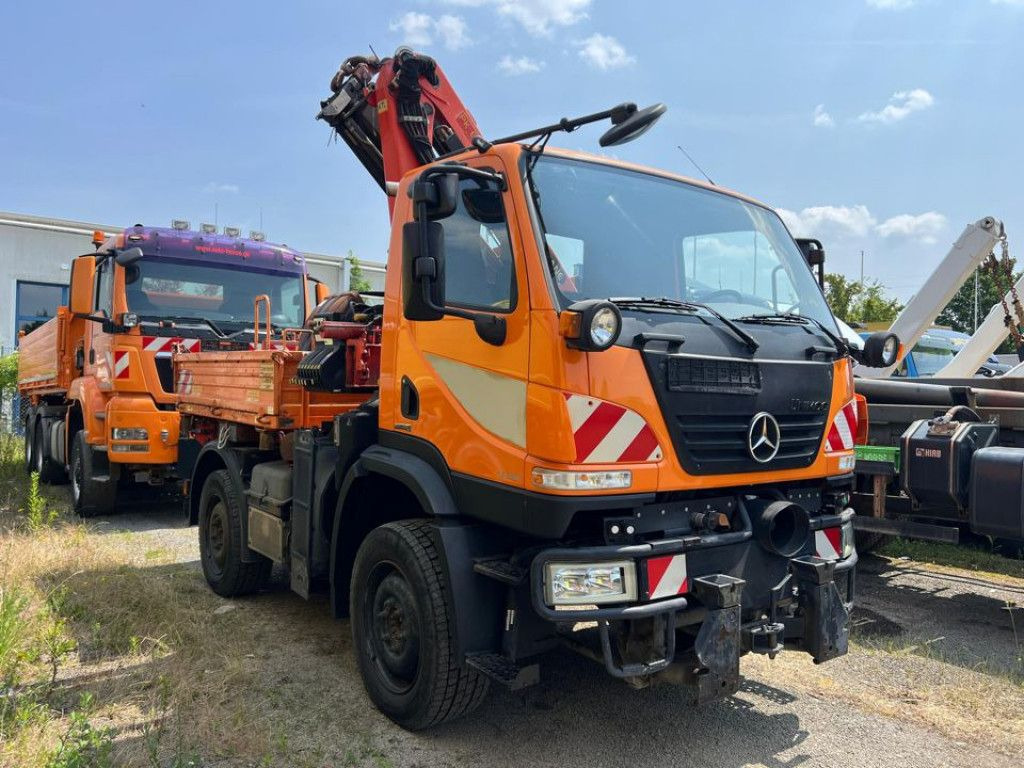 Mercedes-Benz Unimog U20 2-Achs Allradkipper Kran Palfinger Kr - Camión volquete, Camión grúa: foto 2 Mercedes-Benz Unimog U20 2-Achs Allradkipper Kran Palfinger Kr - Camión volquete, Camión grúa: foto 2