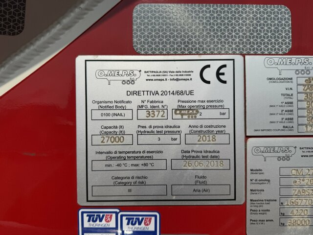 Semirremolque silo O.ME.P.S Silo Auflieger 27 m³ 3 Achs: foto 13