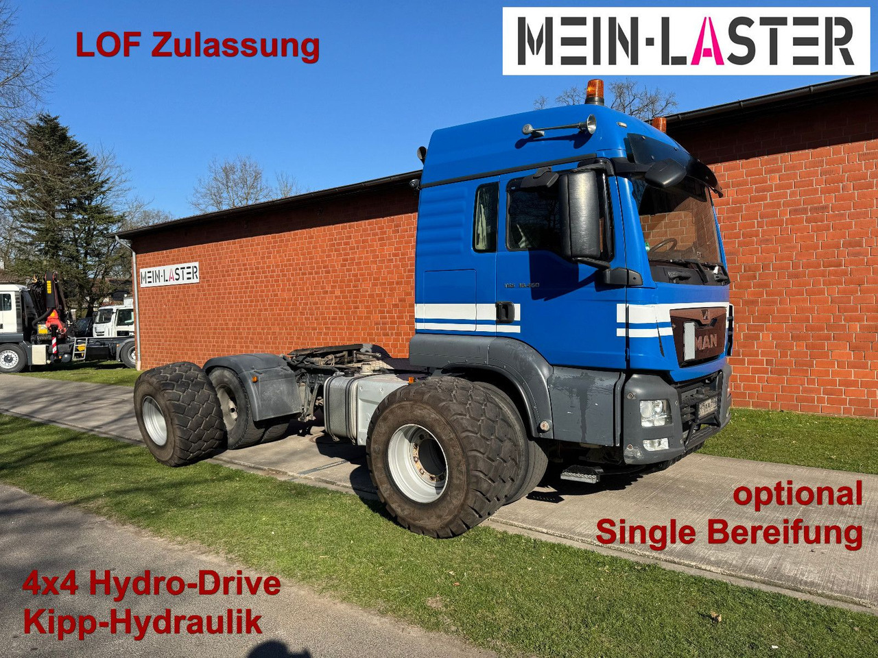 MAN 18.400 4x4 HD LOF + Kipphydraulik Single Reifen - Cabeza tractora: foto 1 MAN 18.400 4x4 HD LOF + Kipphydraulik Single Reifen - Cabeza tractora: foto 1