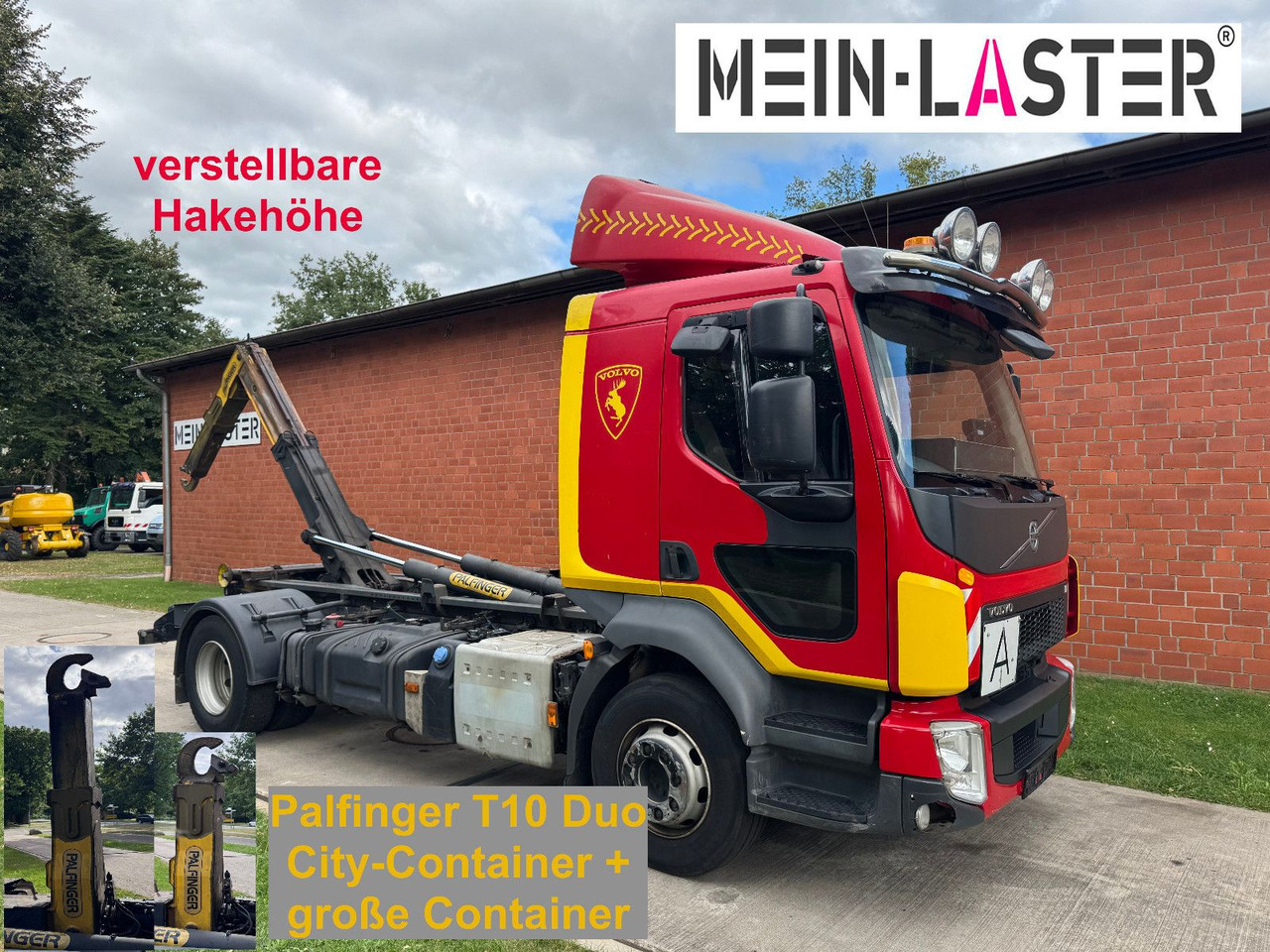 Volvo FL 250 Palfinger T10Duo City + StandardContainer - Camión multibasculante: foto 1 Volvo FL 250 Palfinger T10Duo City + StandardContainer - Camión multibasculante: foto 1