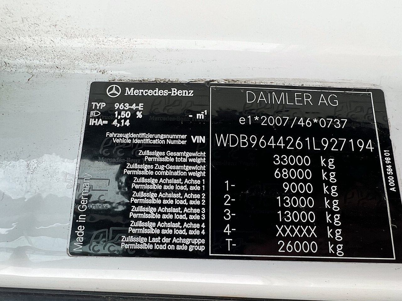 Cabeza tractora Mercedes-Benz Arocs 3358 LS 6x4 Arocs 3358 LS 6x4, StreamSpace, Turbo-Retarder-Kupplung, Kipphydraulik: foto 6