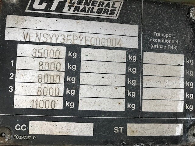 General Trailer SYY3FP SYY3FP Plattformauflieger, Liftachse - Semirremolque plataforma/ Caja abierta: foto 3 General Trailer SYY3FP SYY3FP Plattformauflieger, Liftachse - Semirremolque plataforma/ Caja abierta: foto 3