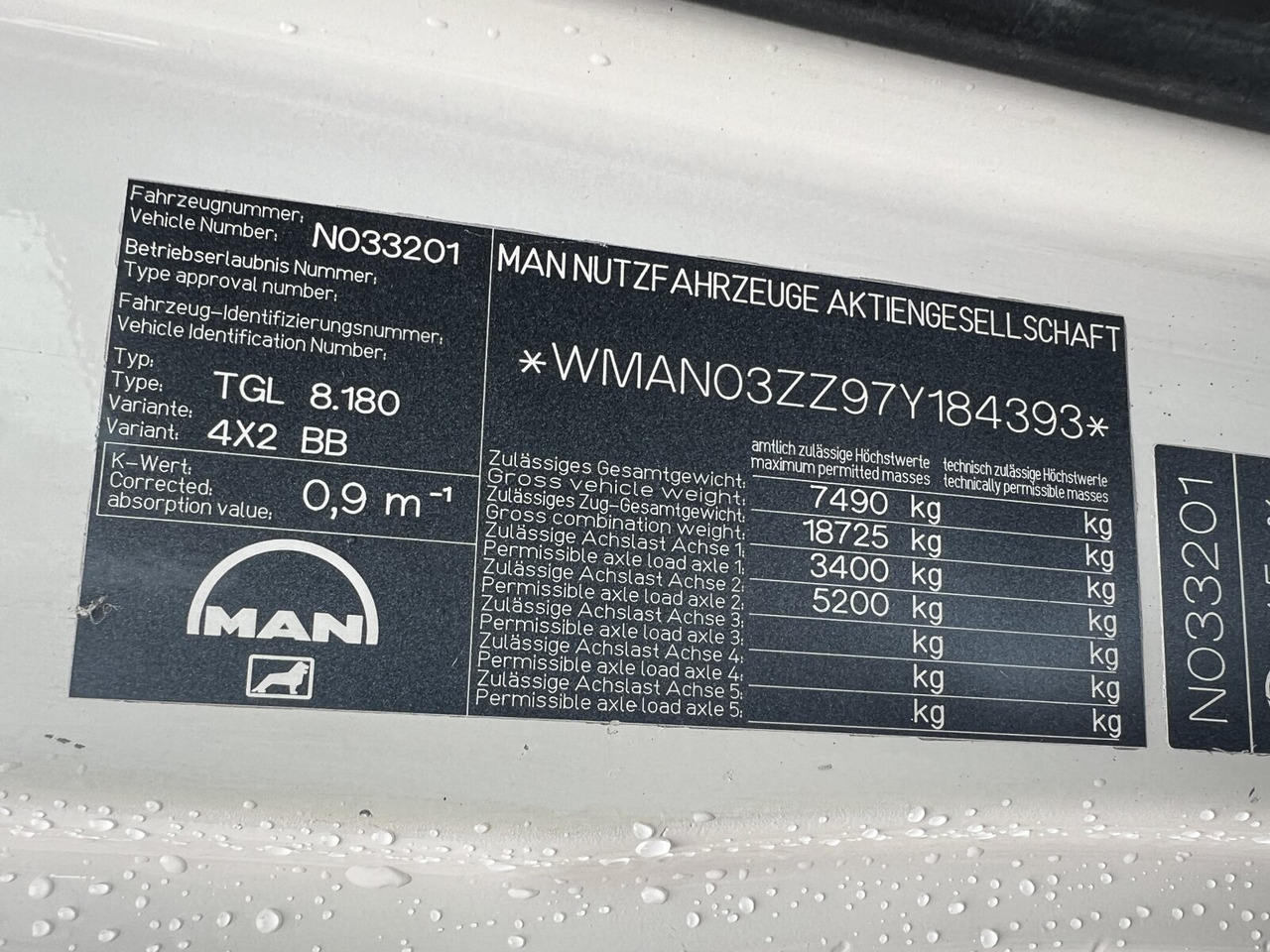 MAN TGL 8.180 4X2 BB TGL 8.180 4X2 BB, Meiller Kipper - Camión volquete: foto 5 MAN TGL 8.180 4X2 BB TGL 8.180 4X2 BB, Meiller Kipper - Camión volquete: foto 5