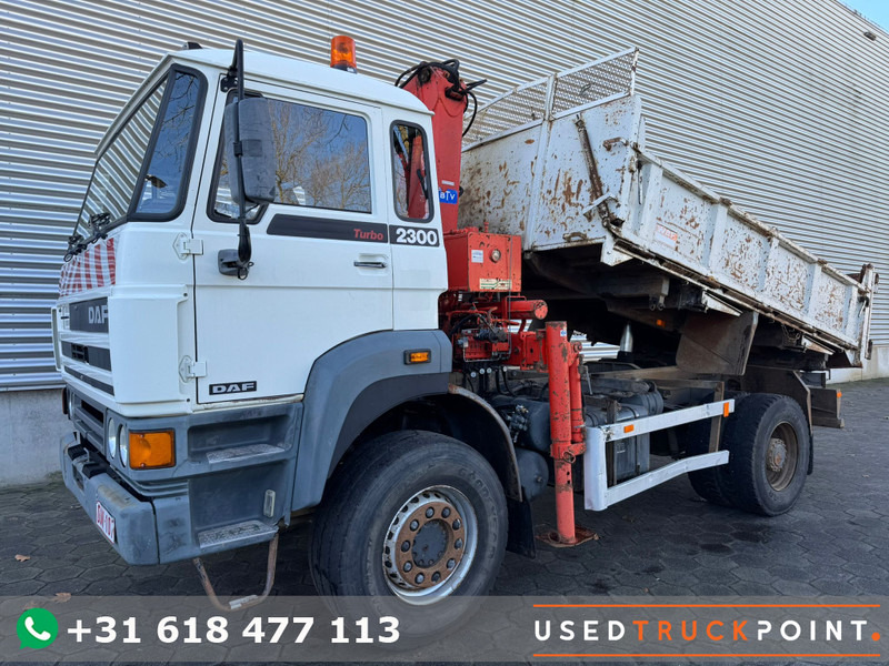 DAF 2300 / 4X4 / Crane + Kipper / 217.000 KM / Full Steel / Belgium Truck - Camión grúa: foto 1 DAF 2300 / 4X4 / Crane + Kipper / 217.000 KM / Full Steel / Belgium Truck - Camión grúa: foto 1