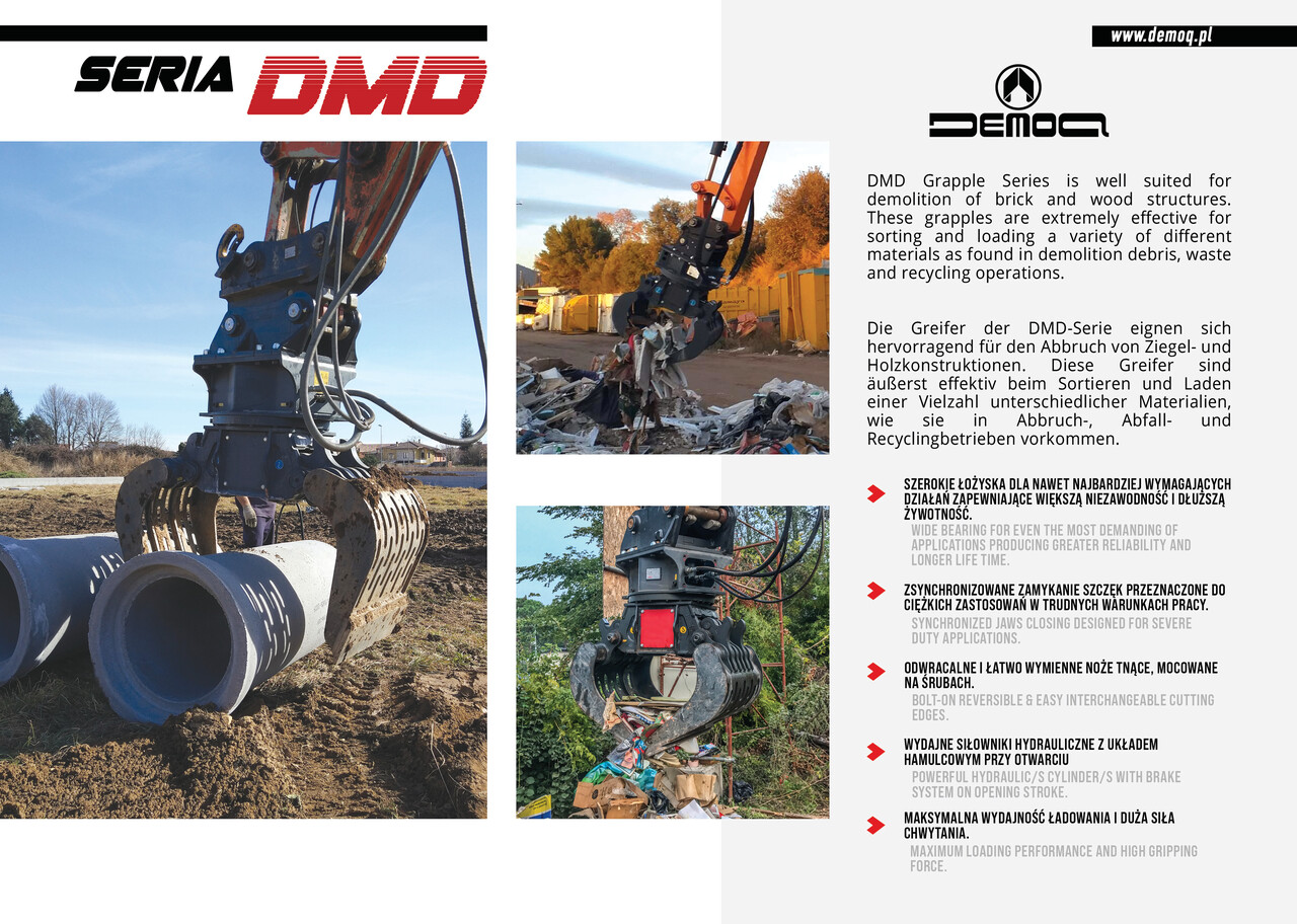 DEMOQ DMD 65 S Hydraulic Polyp -grab 265 kg - Pinza de manipulación para Maquinaria de construcción: foto 4 DEMOQ DMD 65 S Hydraulic Polyp -grab 265 kg - Pinza de manipulación para Maquinaria de construcción: foto 4
