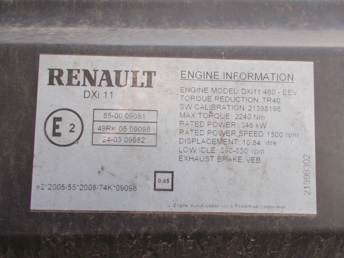 Renault DXI 11 460 LIFTING COMPLETE , EURO 5 Renault PREMIUM - Motor para Camión: foto 3 Renault DXI 11 460 LIFTING COMPLETE , EURO 5 Renault PREMIUM - Motor para Camión: foto 3