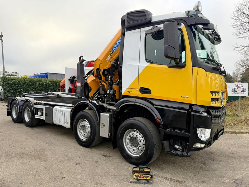 Mercedes-Benz AROCS 4143 8X4 ABROLLKIPPER + KRAN EFFER 395 4S + ROTATOR + RADIO - 5/6 F - BE TRUCK - TOP ZUSTAND - Camión grúa: foto 2 Mercedes-Benz AROCS 4143 8X4 ABROLLKIPPER + KRAN EFFER 395 4S + ROTATOR + RADIO - 5/6 F - BE TRUCK - TOP ZUSTAND - Camión grúa: foto 2