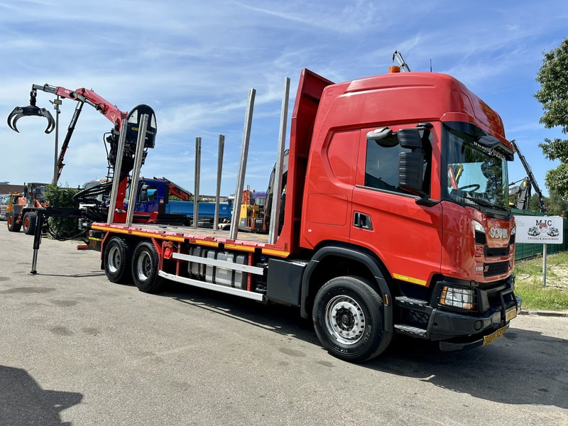 Camión forestal, Camión grúa Scania G500 XT 6x4 WOOD / TIMBER / HOLZ CRANE PALFINGER EPSILON Q150Z + RETARDER - FULL AIR SUSP. - BE TRUCK: foto 1