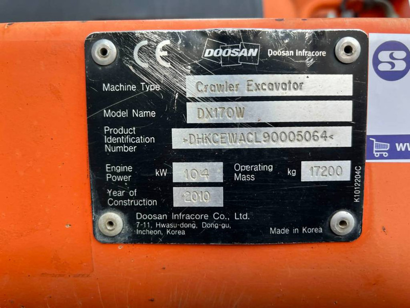 Leasing de Doosan DX170W Doosan DX170W: foto 13