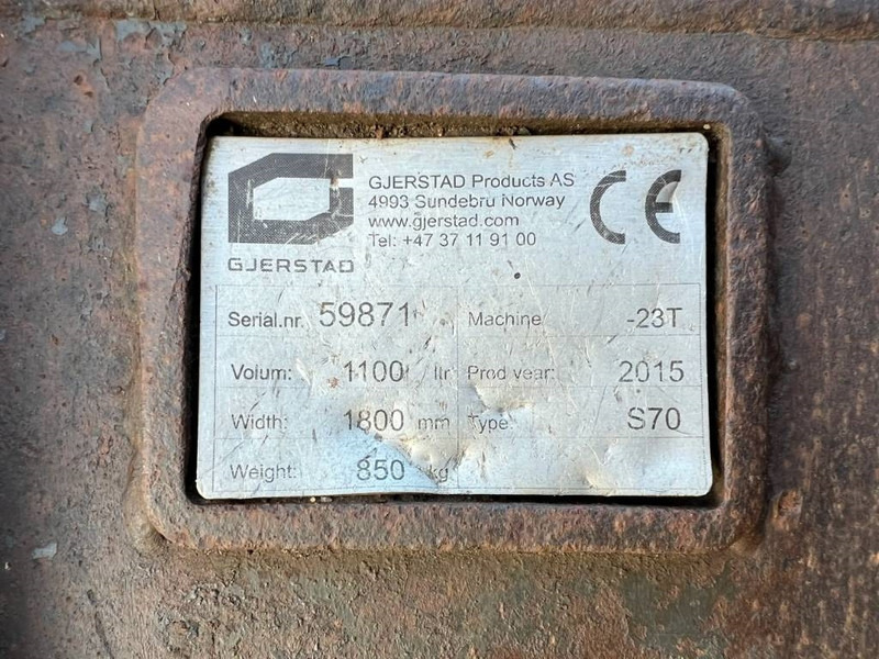 Cazo para Maquinaria de construcción Gjerstad S70: foto 7 Cazo para Maquinaria de construcción Gjerstad S70: foto 7