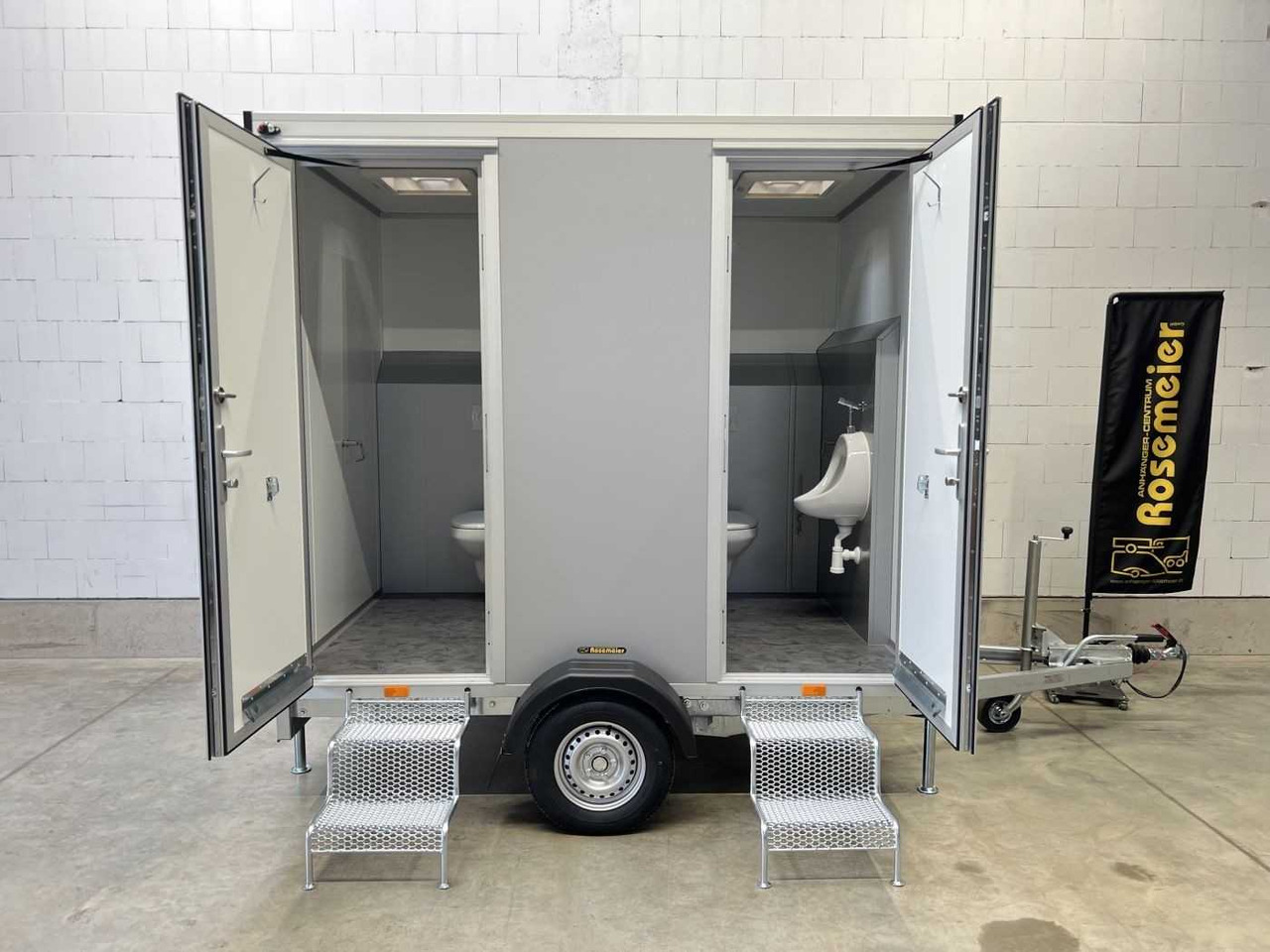 ROSEMEIER VE 1 Damen, 1 Herren, U SILVER Toilettenanhänger - Remolque: foto 1 ROSEMEIER VE 1 Damen, 1 Herren, U SILVER Toilettenanhänger - Remolque: foto 1