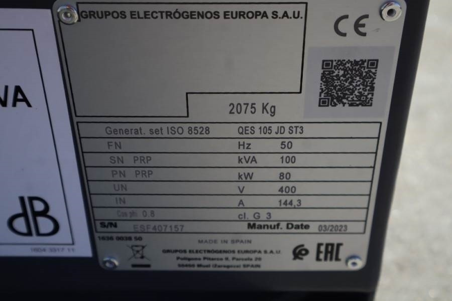 Leasing de Atlas Copco QES 105 JD ST3 Valid inspection, *Guarantee! Diese  Atlas Copco QES 105 JD ST3 Valid inspection, *Guarantee! Diese: foto 14