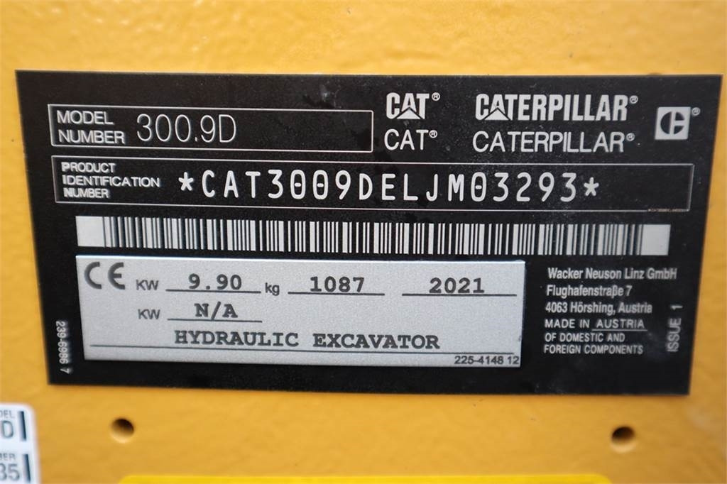 Miniexcavadora CAT 300.9D NEW, Valid inspection, *Guarantee! Hydr Qui: foto 6