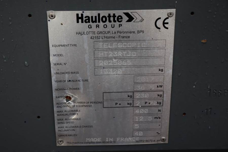 Plataforma telescopica Haulotte HT23RTJ O Valid inspection, *Guarantee! 4x4 Drive,: foto 6