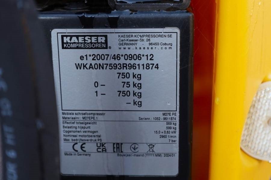 Kaeser M27E PE Valid inspection, *Guarantee! E-Power Emi - Compresor de aire: foto 5 Kaeser M27E PE Valid inspection, *Guarantee! E-Power Emi - Compresor de aire: foto 5