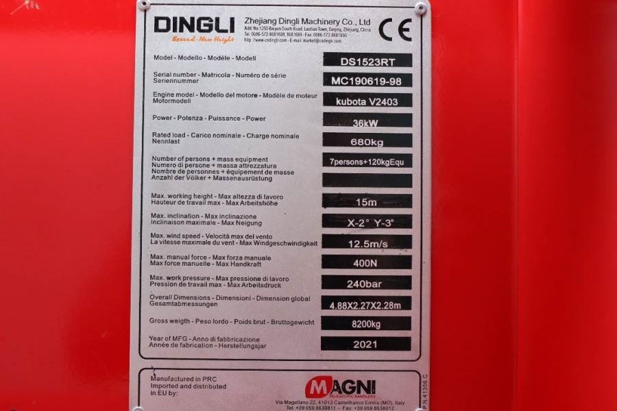 Plataforma de tijeras Magni DS1523RT New And Available Directly From Stock, Di: foto 6 Plataforma de tijeras Magni DS1523RT New And Available Directly From Stock, Di: foto 6