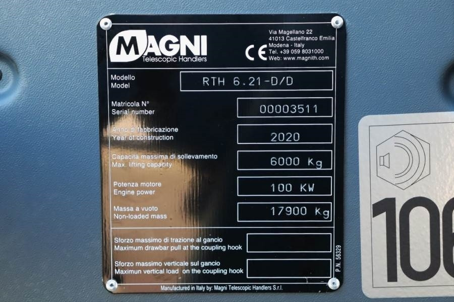 Manipulador telescópico Magni RTH 6.21-D/D 6000kg Capacity, 21m Lifting Height,: foto 6