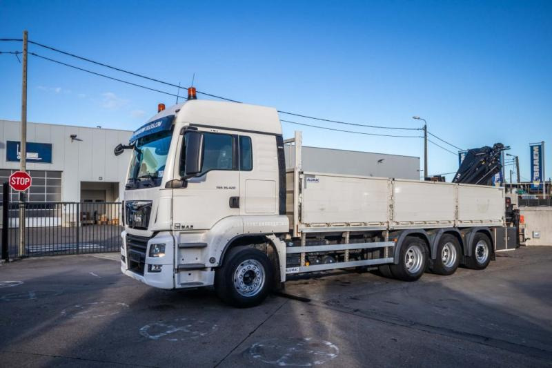 MAN TGS 35.420 BL-8X4-4 +HIAB 188 E-2 - Camión caja abierta, Camión grúa: foto 1 MAN TGS 35.420 BL-8X4-4 +HIAB 188 E-2 - Camión caja abierta, Camión grúa: foto 1