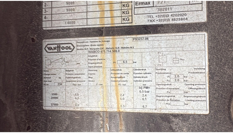 Semirremolque plataforma/ Caja abierta Van Hool 3B2011 (HOLLAND TRAILER / DRUM BRAKES / FREINS TAMBOURS): foto 16