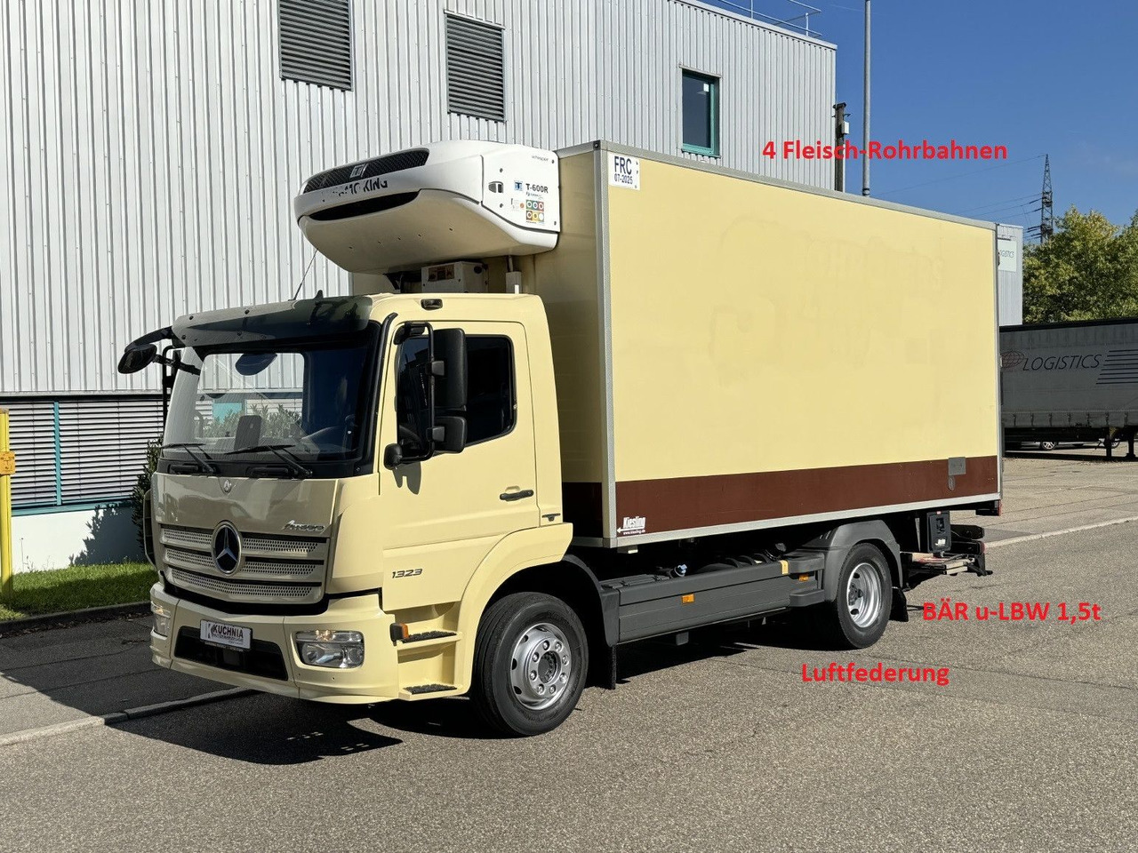 Mercedes-Benz Atego 1323L 4-Fleisch-Rohrbahnen TK T600R ATM - Camión frigorífico: foto 1 Mercedes-Benz Atego 1323L 4-Fleisch-Rohrbahnen TK T600R ATM - Camión frigorífico: foto 1