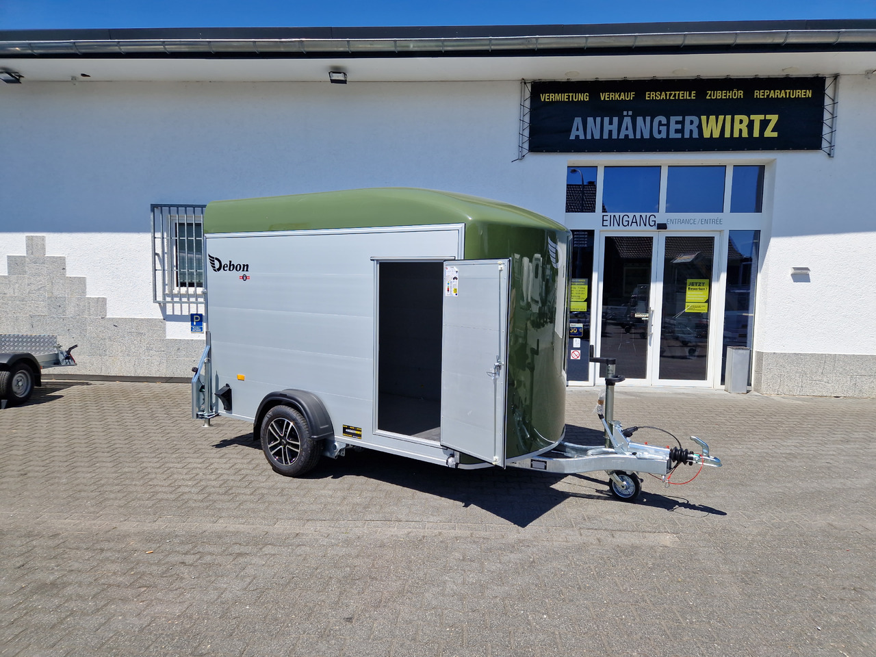 Remolque de coche Cargo Roadster 400 312x164x184cm Alu Poly green Alufelgen Aluboden Pullman 1300kg 100km/H: foto 15