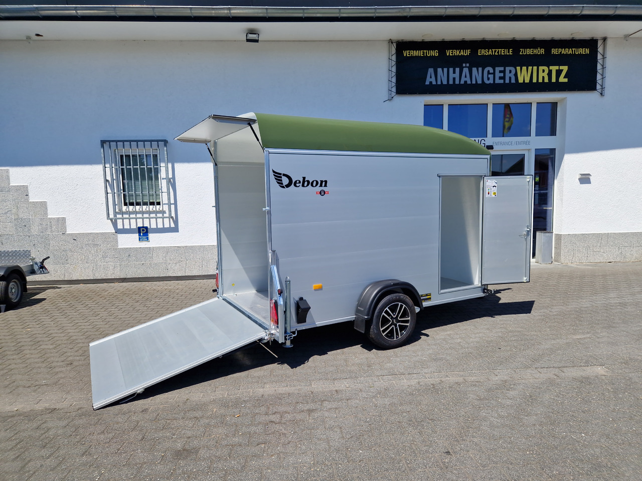 Remolque de coche Cargo Roadster 400 312x164x184cm Alu Poly green Alufelgen Aluboden Pullman 1300kg 100km/H: foto 13