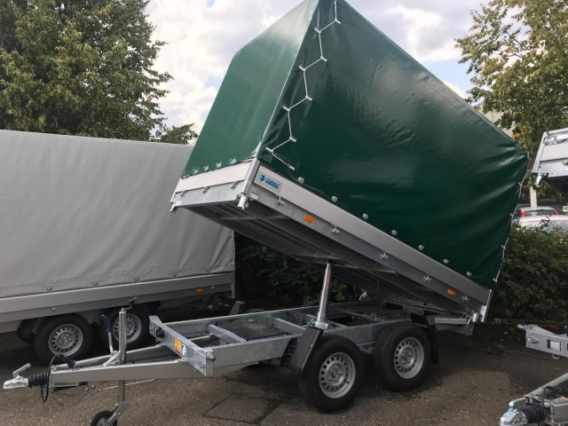 Hapert Cobalt 3-Seitenkipper HM-2 3050 x 1800 x 300 mm, ZG 3,0 to. E-Pumpe, Plane 180 cm - Remolque volquete: foto 1 Hapert Cobalt 3-Seitenkipper HM-2 3050 x 1800 x 300 mm, ZG 3,0 to. E-Pumpe, Plane 180 cm - Remolque volquete: foto 1