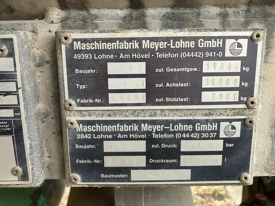 Güllefass Güllewagen Meyer-Lohne 14000l 18m Schleppschlauch - Cuba de purín: foto 3 Güllefass Güllewagen Meyer-Lohne 14000l 18m Schleppschlauch - Cuba de purín: foto 3