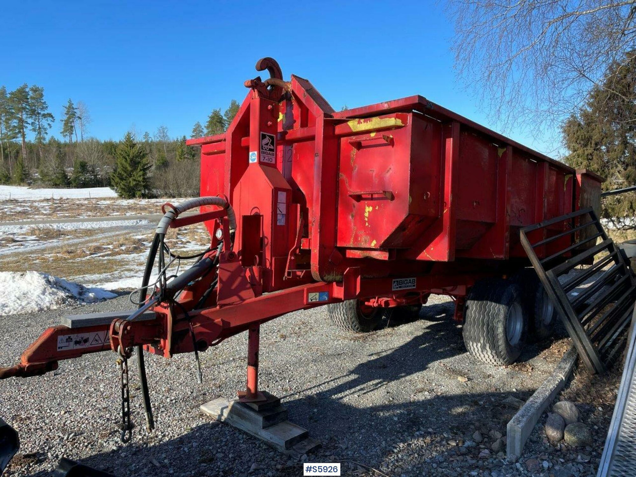 Bigab 7-10 hook truck trailer with flat - Remolque multilift/ Portacontenedores de cadenas: foto 1 Bigab 7-10 hook truck trailer with flat - Remolque multilift/ Portacontenedores de cadenas: foto 1