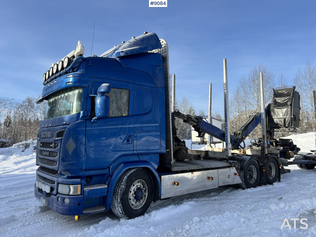 SCANIA R580 6X4 Logging truck with crane (VIDEO) - Camión forestal: foto 1 SCANIA R580 6X4 Logging truck with crane (VIDEO) - Camión forestal: foto 1