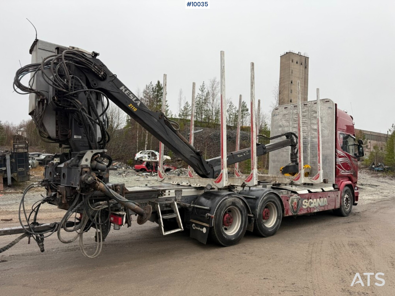 Scania R730 timber truck with crane and trailer (VIDEO) - Camión forestal, Camión grúa: foto 4 Scania R730 timber truck with crane and trailer (VIDEO) - Camión forestal, Camión grúa: foto 4