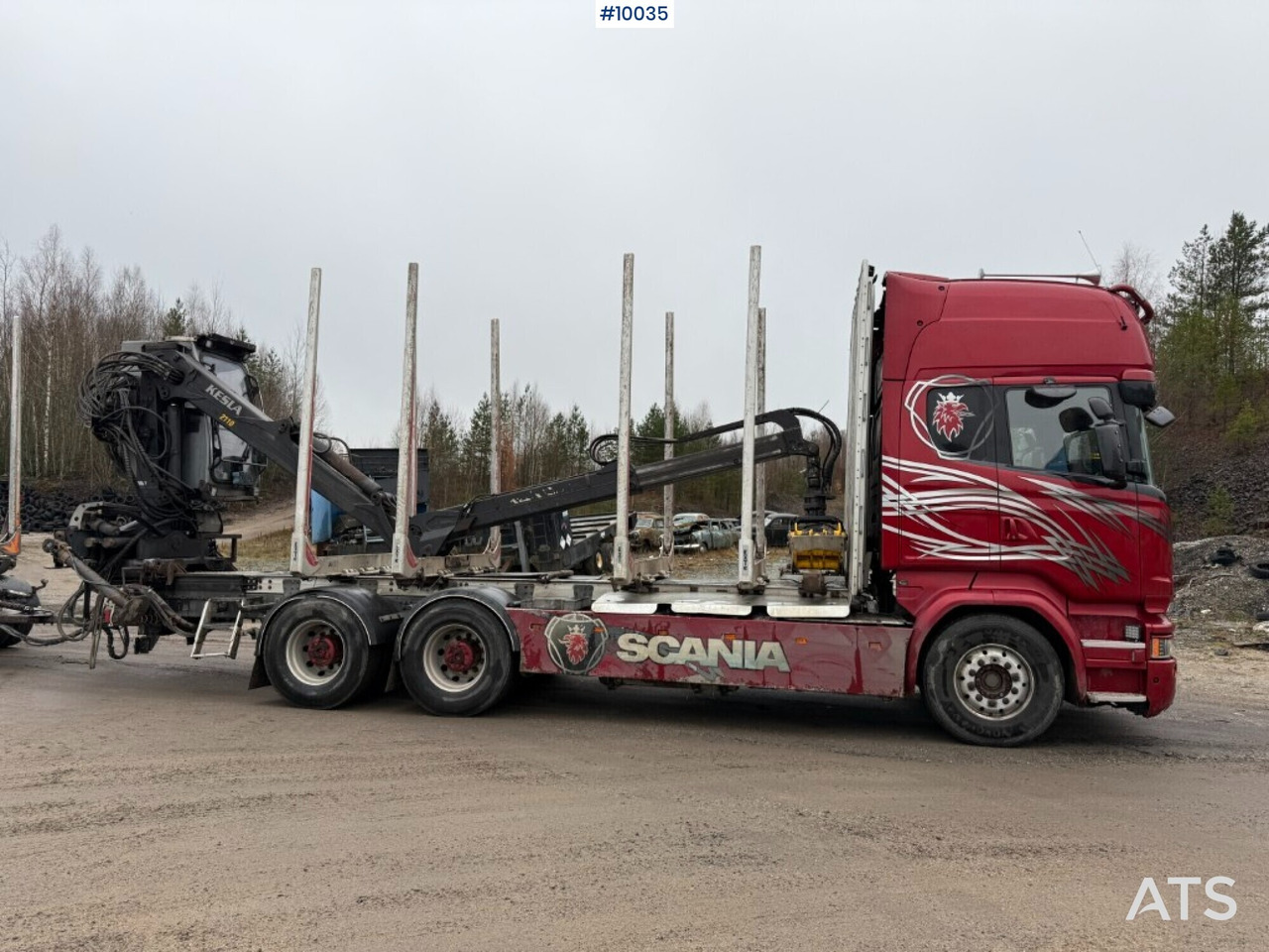Scania R730 timber truck with crane and trailer (VIDEO) - Camión forestal, Camión grúa: foto 3 Scania R730 timber truck with crane and trailer (VIDEO) - Camión forestal, Camión grúa: foto 3