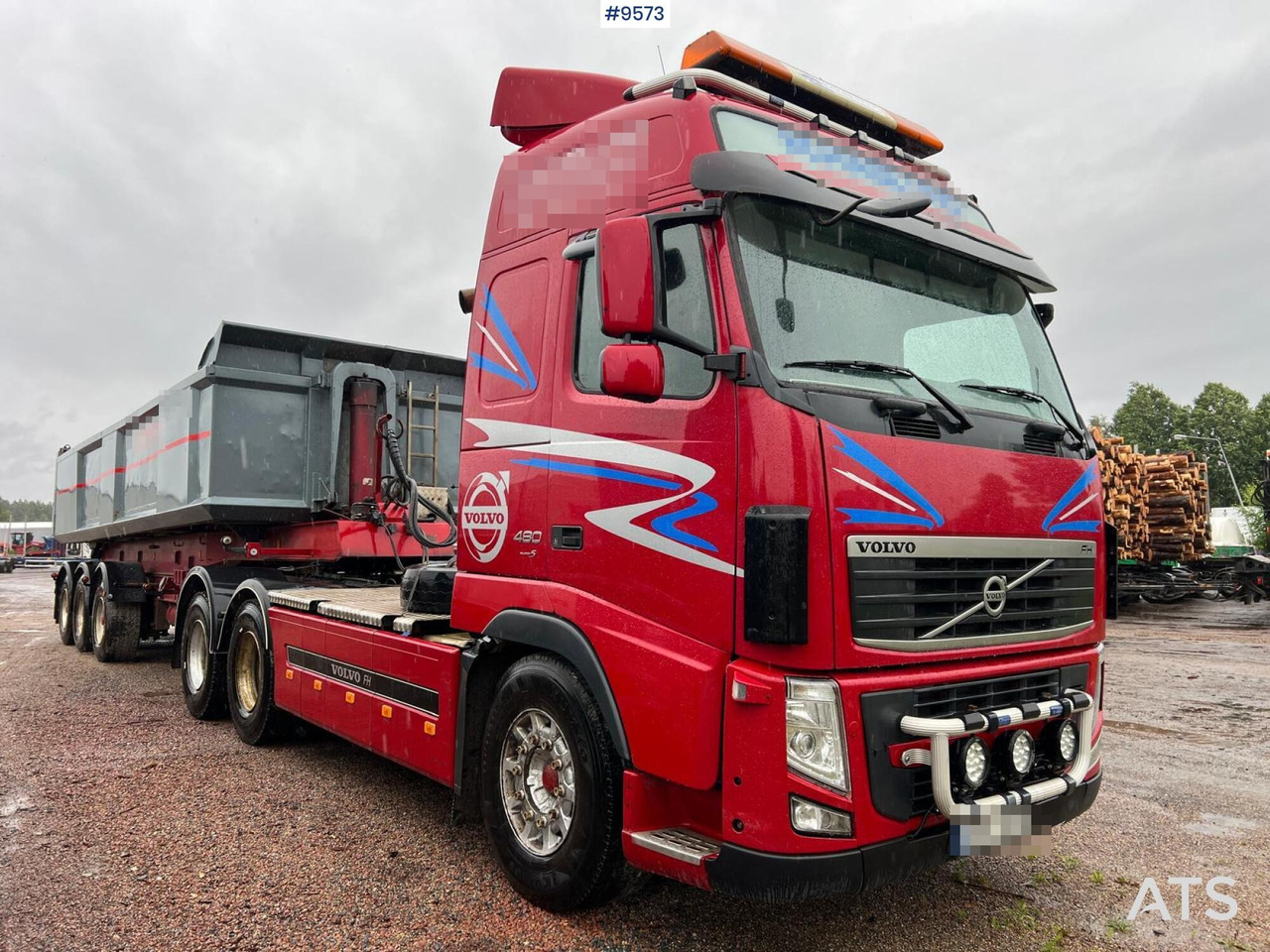 Volvo FH 480 LAXO with flatbed and gravel trailer - Camión volquete: foto 2 Volvo FH 480 LAXO with flatbed and gravel trailer - Camión volquete: foto 2
