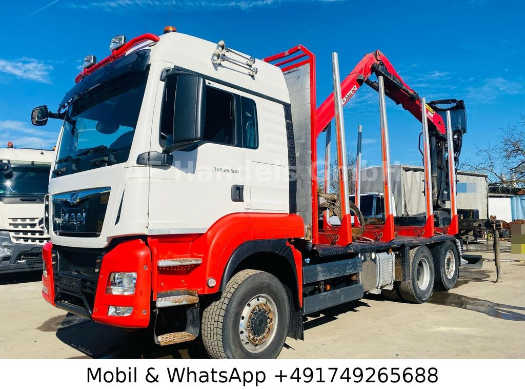 MAN TGS 28.500 XLX BL 6x4 *Palfinger-Epsilon-M12Z/AP - Camión forestal, Camión grúa: foto 1 MAN TGS 28.500 XLX BL 6x4 *Palfinger-Epsilon-M12Z/AP - Camión forestal, Camión grúa: foto 1