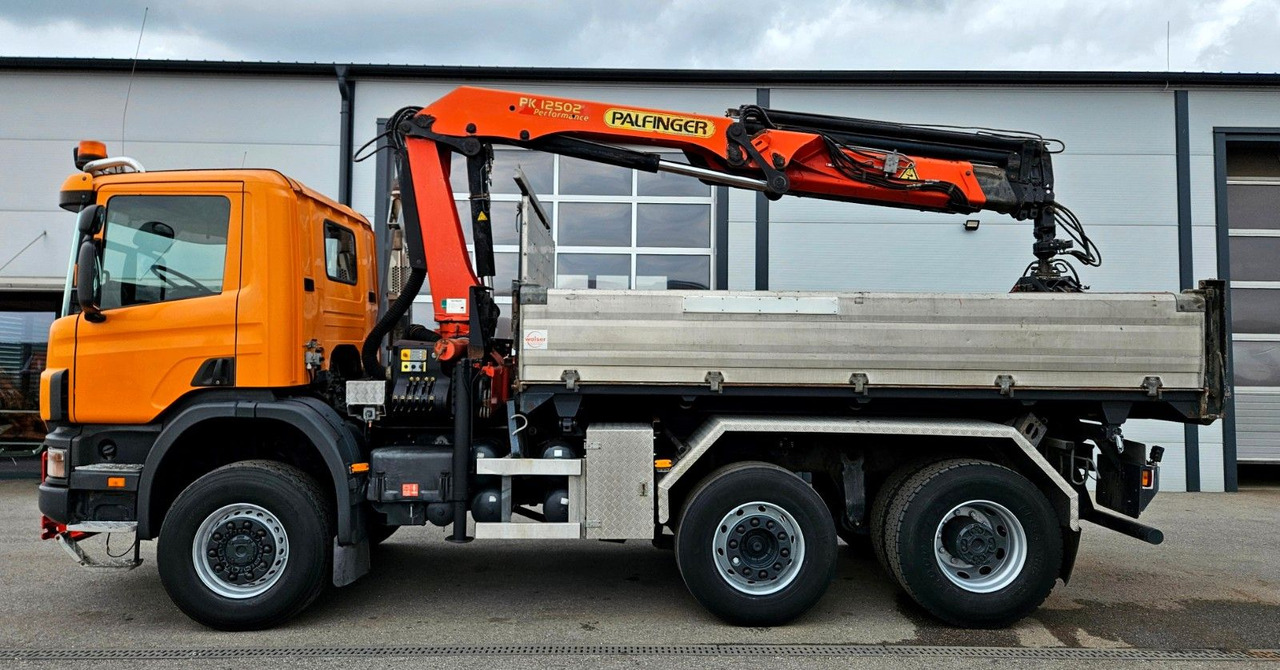 Scania P114 380 6x4-4 Palfinger PK12502 Kran Funk - Camión volquete, Camión grúa: foto 4 Scania P114 380 6x4-4 Palfinger PK12502 Kran Funk - Camión volquete, Camión grúa: foto 4