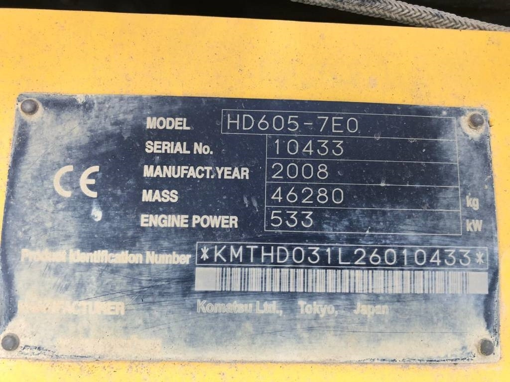 Komatsu HD605-7 - Dúmper rígido: foto 4 Komatsu HD605-7 - Dúmper rígido: foto 4