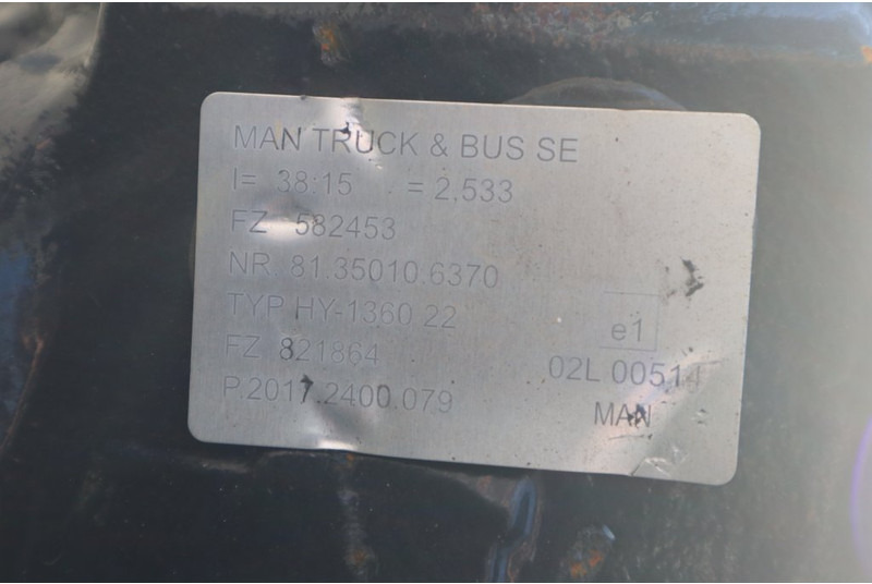 MAN HY-1360-22 38/15 - Eje posterior para Camión: foto 4 MAN HY-1360-22 38/15 - Eje posterior para Camión: foto 4