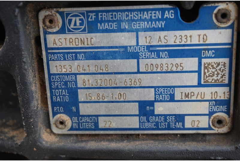 ZF 12AS2131DD+INT3 81.32004-6369 - Caja de cambios para Camión: foto 5 ZF 12AS2131DD+INT3 81.32004-6369 - Caja de cambios para Camión: foto 5