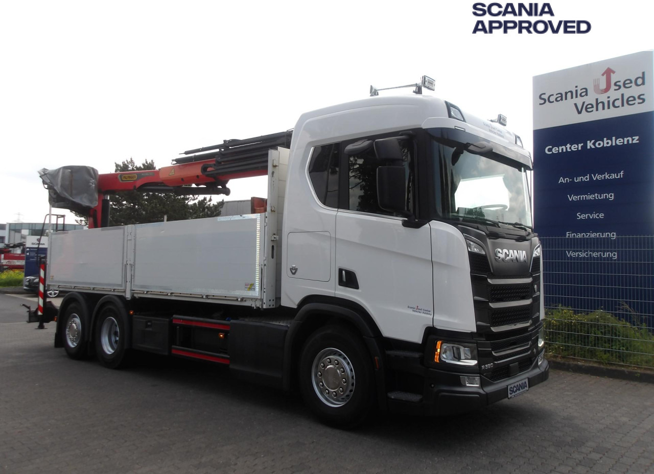 SCANIA R580 - 6x2*4 - V8 - PALFINGER PK 23.001L TEC3 - Camión caja abierta, Camión grúa: foto 1 SCANIA R580 - 6x2*4 - V8 - PALFINGER PK 23.001L TEC3 - Camión caja abierta, Camión grúa: foto 1