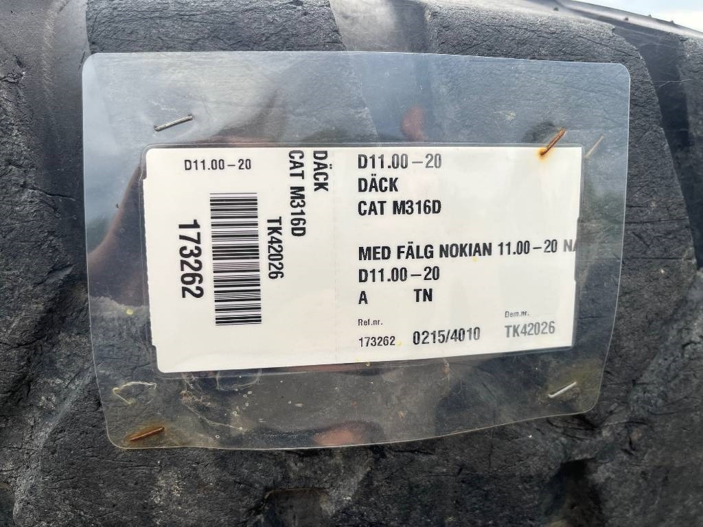 Nokian 11,00-20 till Cat 316 D - Neumático para Maquinaria de construcción: foto 2 Nokian 11,00-20 till Cat 316 D - Neumático para Maquinaria de construcción: foto 2