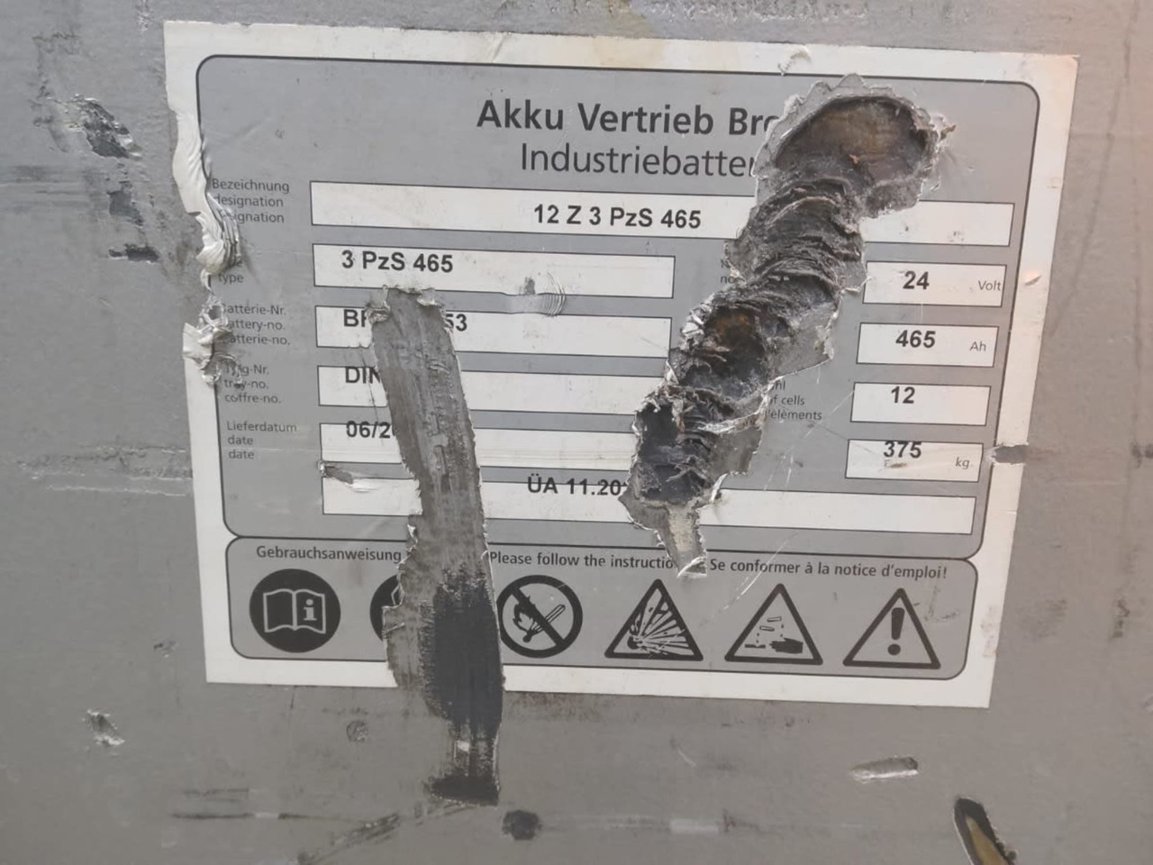 AVB 24V 465Ah - Acumulador para Equipo de manutención: foto 4 AVB 24V 465Ah - Acumulador para Equipo de manutención: foto 4