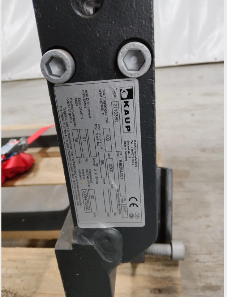 Kaup 2T163SN - Implemento para Equipo de manutención: foto 4 Kaup 2T163SN - Implemento para Equipo de manutención: foto 4