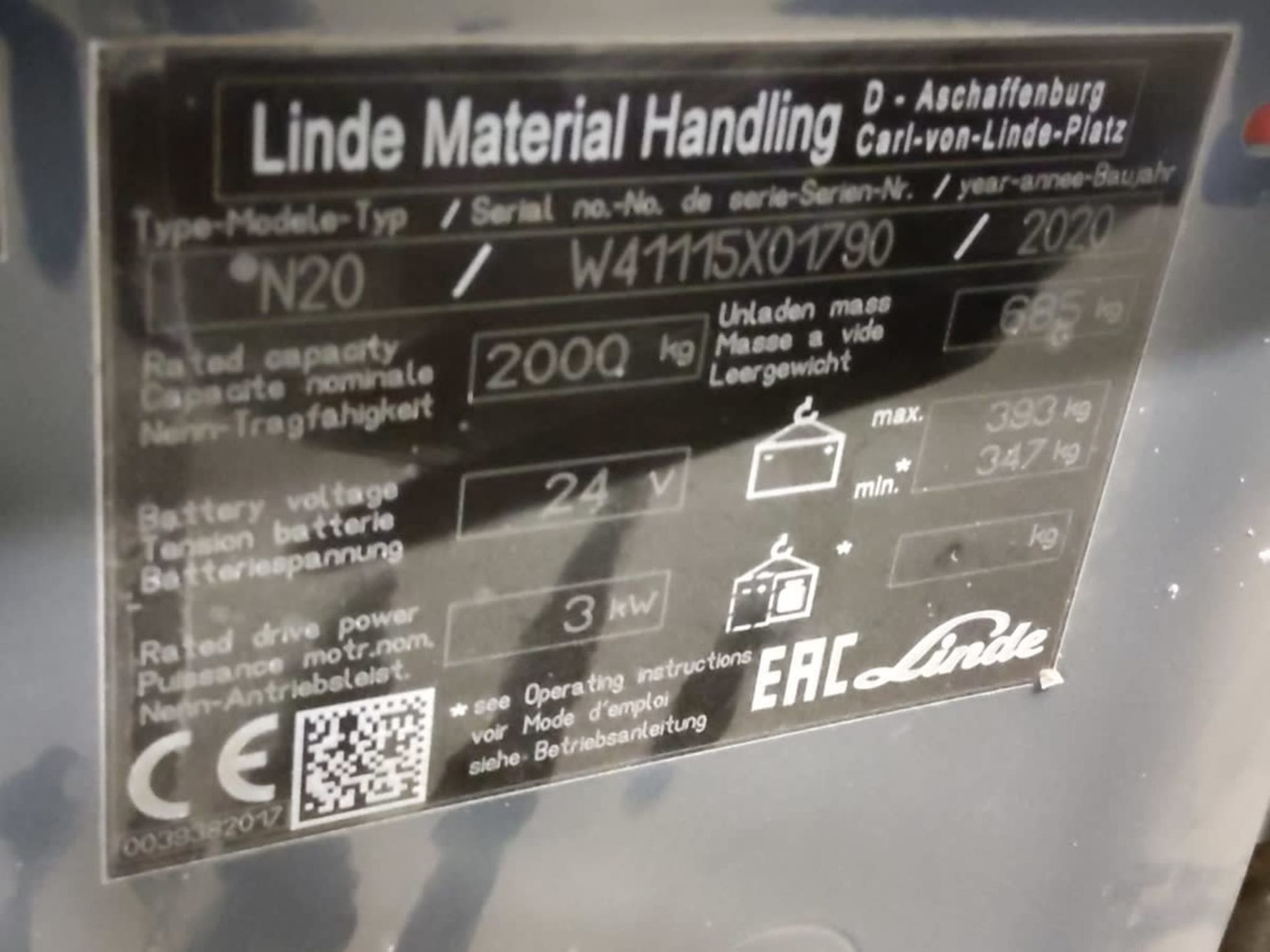 Linde N20/2400mm - Recoge pedidos: foto 5 Linde N20/2400mm - Recoge pedidos: foto 5