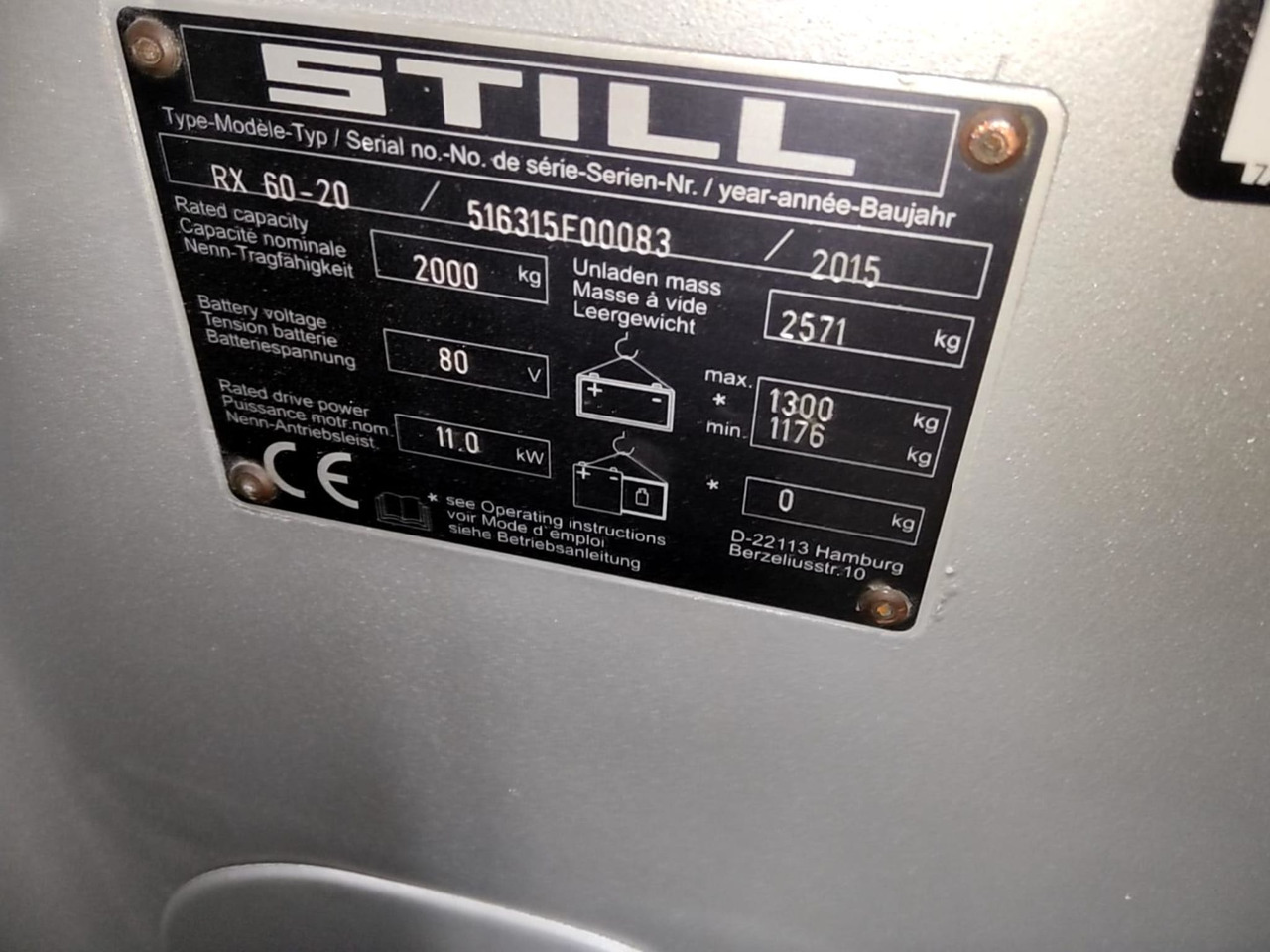 STILL RX60-20 - Carretilla elevadora eléctrica: foto 4 STILL RX60-20 - Carretilla elevadora eléctrica: foto 4