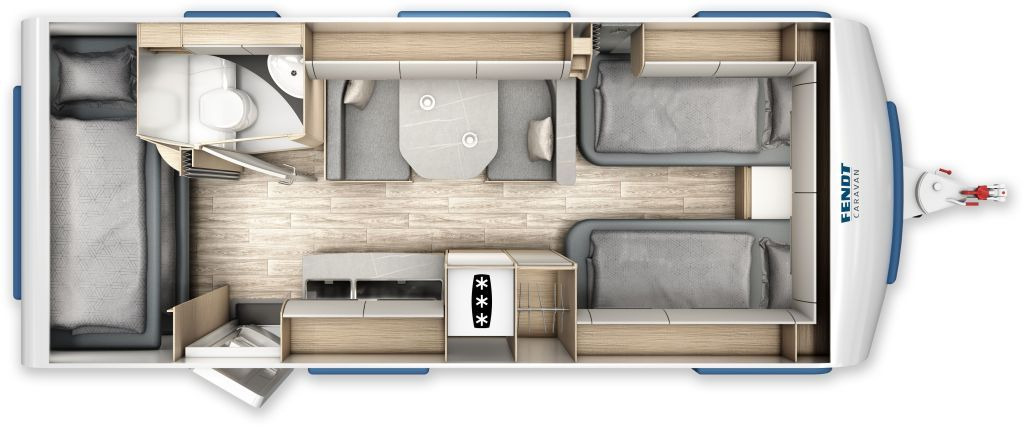 Fendt Bianco Activ 550 KMG 2026 Safety 2000kg.,+++ - Caravana: foto 2 Fendt Bianco Activ 550 KMG 2026 Safety 2000kg.,+++ - Caravana: foto 2