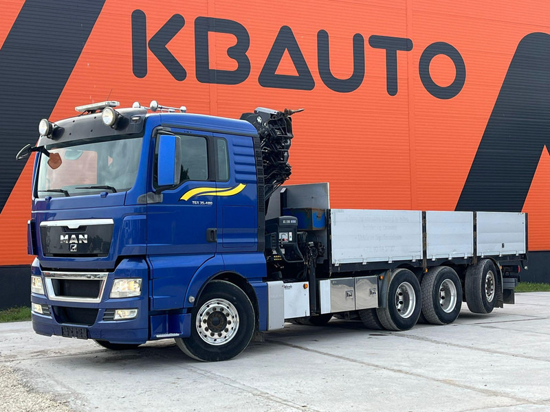 MAN TGX 35.480 8x4*4 HIAB 288E-7 / PLATFORM L=6397 mm - Camión caja abierta, Camión grúa: foto 2 MAN TGX 35.480 8x4*4 HIAB 288E-7 / PLATFORM L=6397 mm - Camión caja abierta, Camión grúa: foto 2