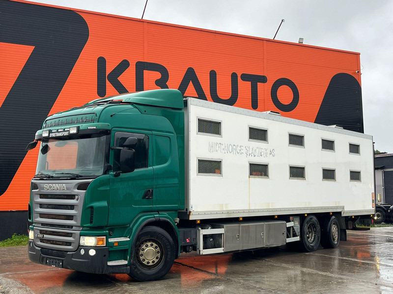 Scania G 480 6x2*4 BOX L=9212 mm / COOLANT LEAKAGE ON 3 RD CYLINDER - Camión transporte de ganado: foto 1 Scania G 480 6x2*4 BOX L=9212 mm / COOLANT LEAKAGE ON 3 RD CYLINDER - Camión transporte de ganado: foto 1
