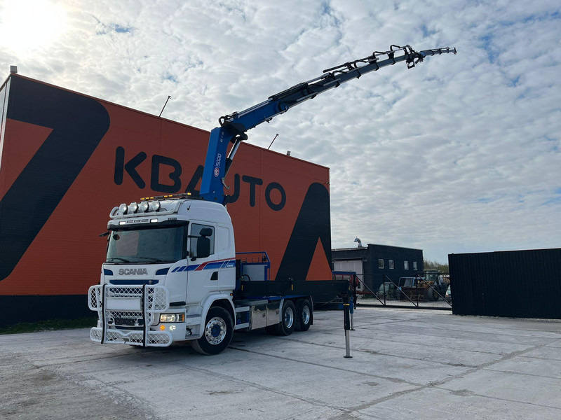 Scania G 490 6x2 HMF 5020 K6 + JIB / RETARDER - Camión caja abierta, Camión grúa: foto 1 Scania G 490 6x2 HMF 5020 K6 + JIB / RETARDER - Camión caja abierta, Camión grúa: foto 1
