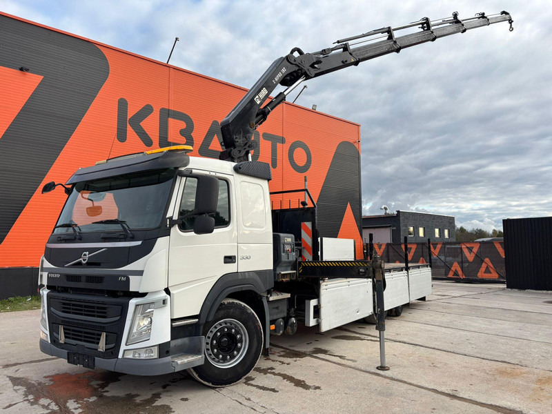 Volvo FM 330 6x2*4 HIAB X-HIPRO 192 E-5 / boom 15 m / 880 kg / PLATFORM L=7525 mm - Camión caja abierta, Camión grúa: foto 1 Volvo FM 330 6x2*4 HIAB X-HIPRO 192 E-5 / boom 15 m / 880 kg / PLATFORM L=7525 mm - Camión caja abierta, Camión grúa: foto 1