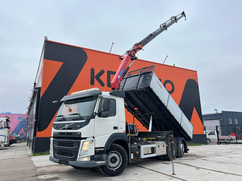 Camión volquete, Camión grúa Volvo FM 410 6x2*4 HMF 1120-K4 / TIPPER BOX L=5573 mm: foto 1